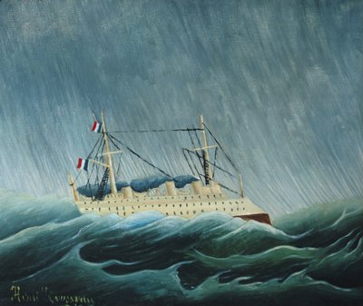 The storm-tossed vessel by Henri Rousseau